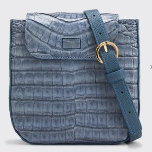 Maria Oliver Ada Small Genuine Crocodile Crossbody Bag